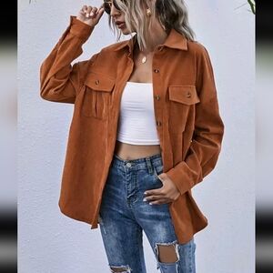 Brown corduroy Shirt Jacket